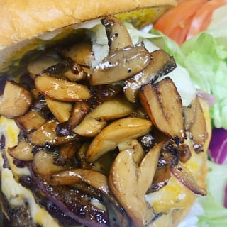 Double Mushroom Cheeseburger