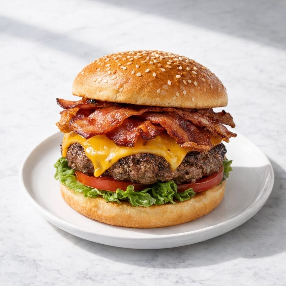 Indulge in Our Bacon Cheeseburger