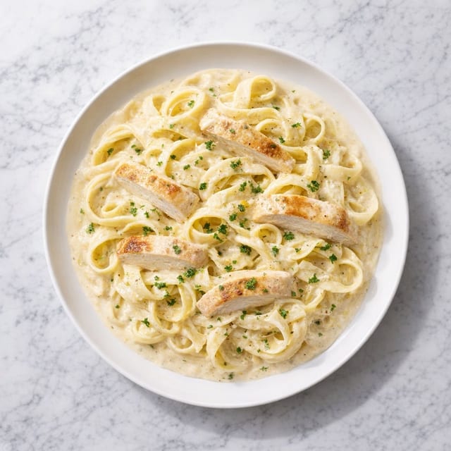 Fettuccine Alfredo with Chicken.